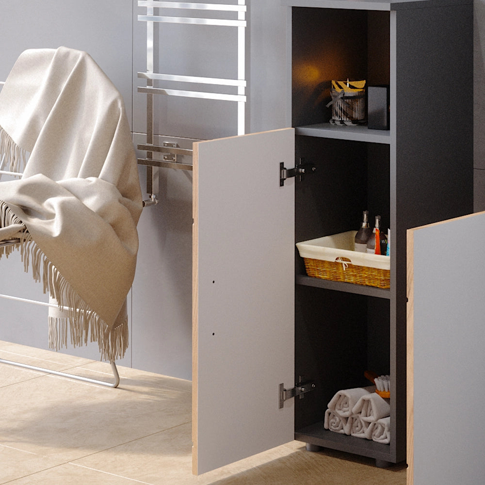 Mobiletto bagno Irma Rovere dorato/Antracite 30 x 95 cm Vicco