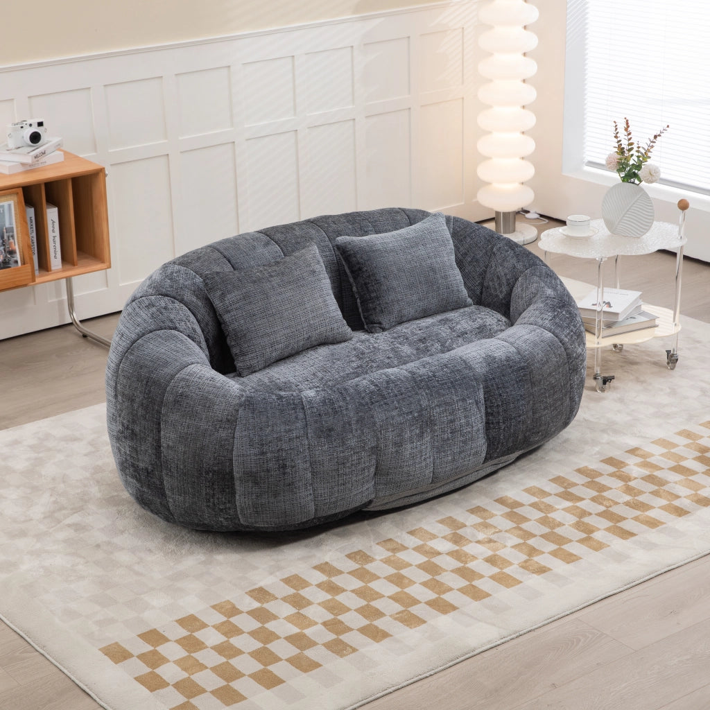 DIVANO Sacco 150x95x63 cm in Chenille Grigio