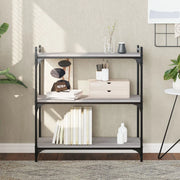 Libreria a 3 Ripiani-Scaffale per Libri-Mobile di Stoccaggio Grigio Sonoma 80x30x86cm Legno Multistrato