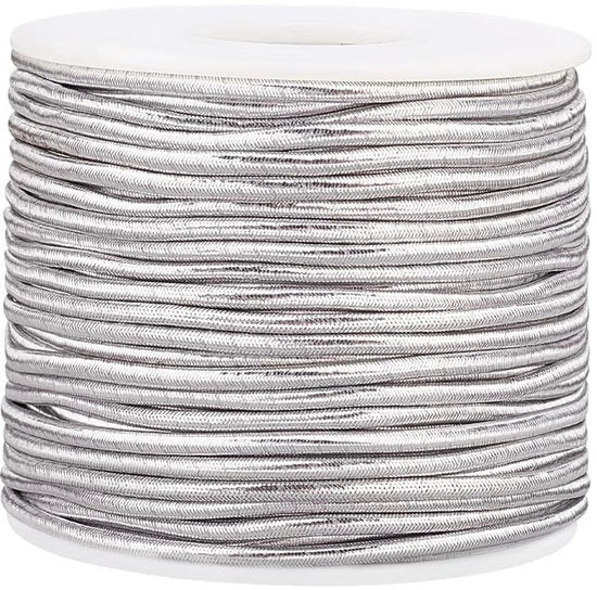 Elastico in Acciaio - 30 m Filo Argentato - Filo di Acciaio per Creazione di Gioielli - Articoli di Riciclo Manuali - Duraturo e Affidabile - Diametro 2,5 mm