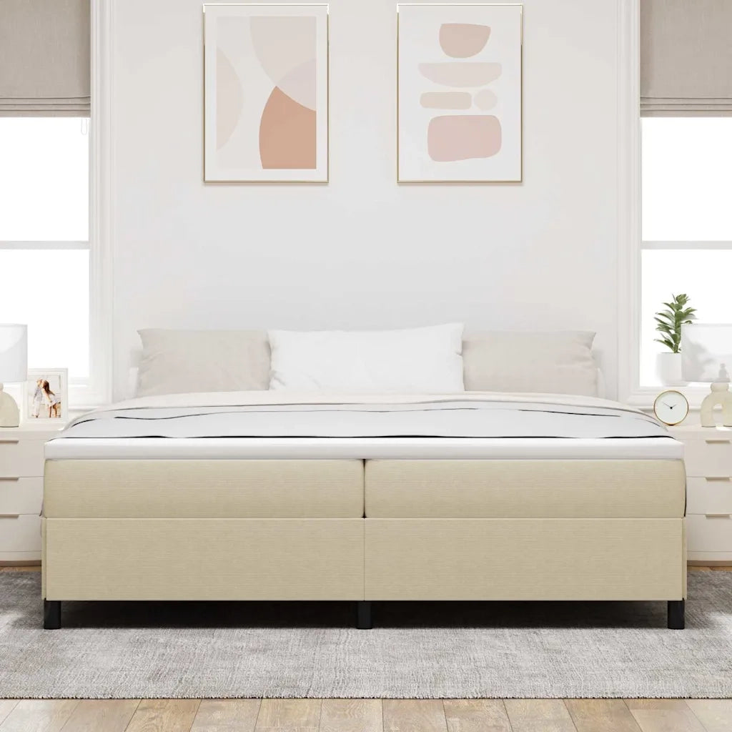 Letto a molle Grigio Verde 200 x 200 cm Tessuto in Cords 42006991