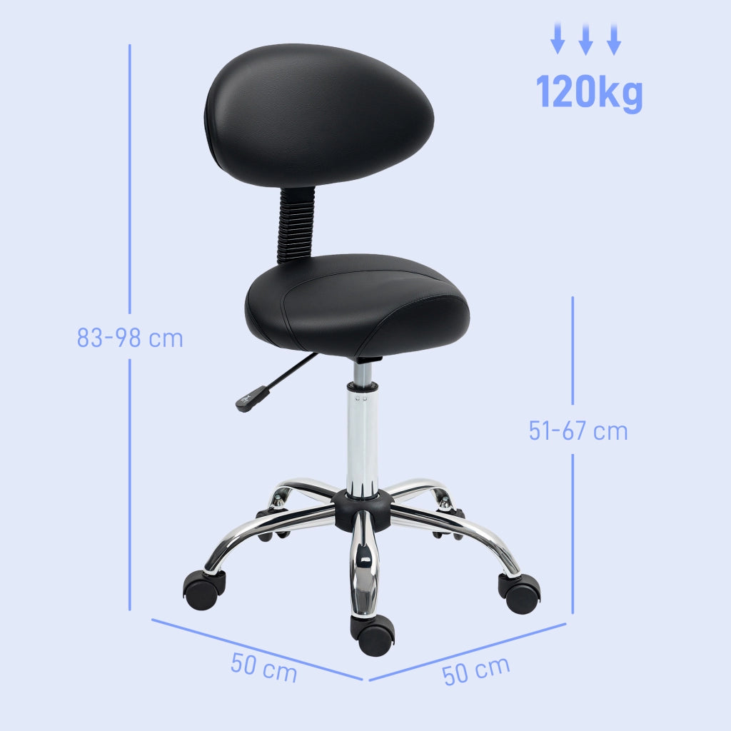 Sgabello girevole regolabile con schienale ¨C zephmum ¨C 83-98 cm