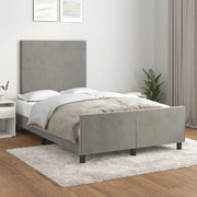 Giroletto senza Materasso Grigio Chiaro 120x200 cm Velluto