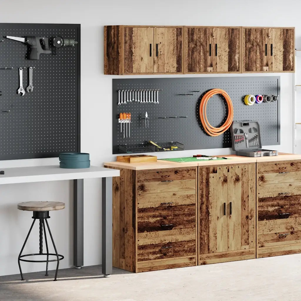 Armadi da Garage 2 pz Legno Antico in Legno Multistrato 3328339
