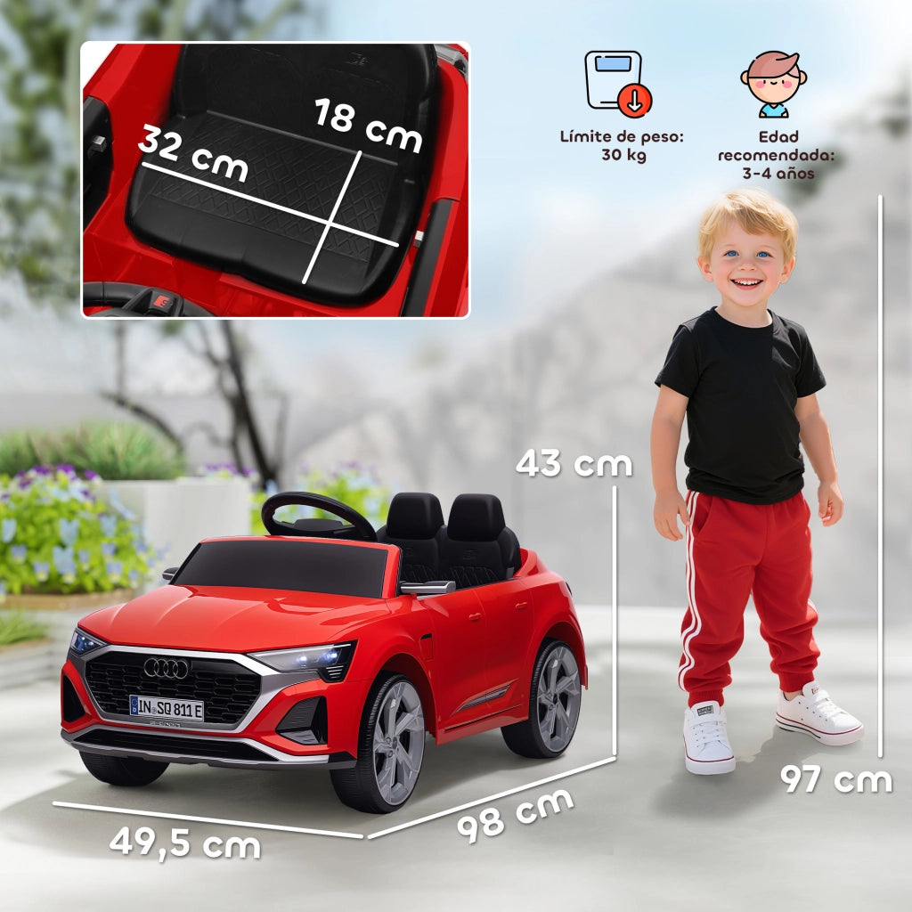 Auto Elettrica per Bambini Audi Q8 e-tron Sportback ¨C zephmum ¨C Rosso con Telecomando
