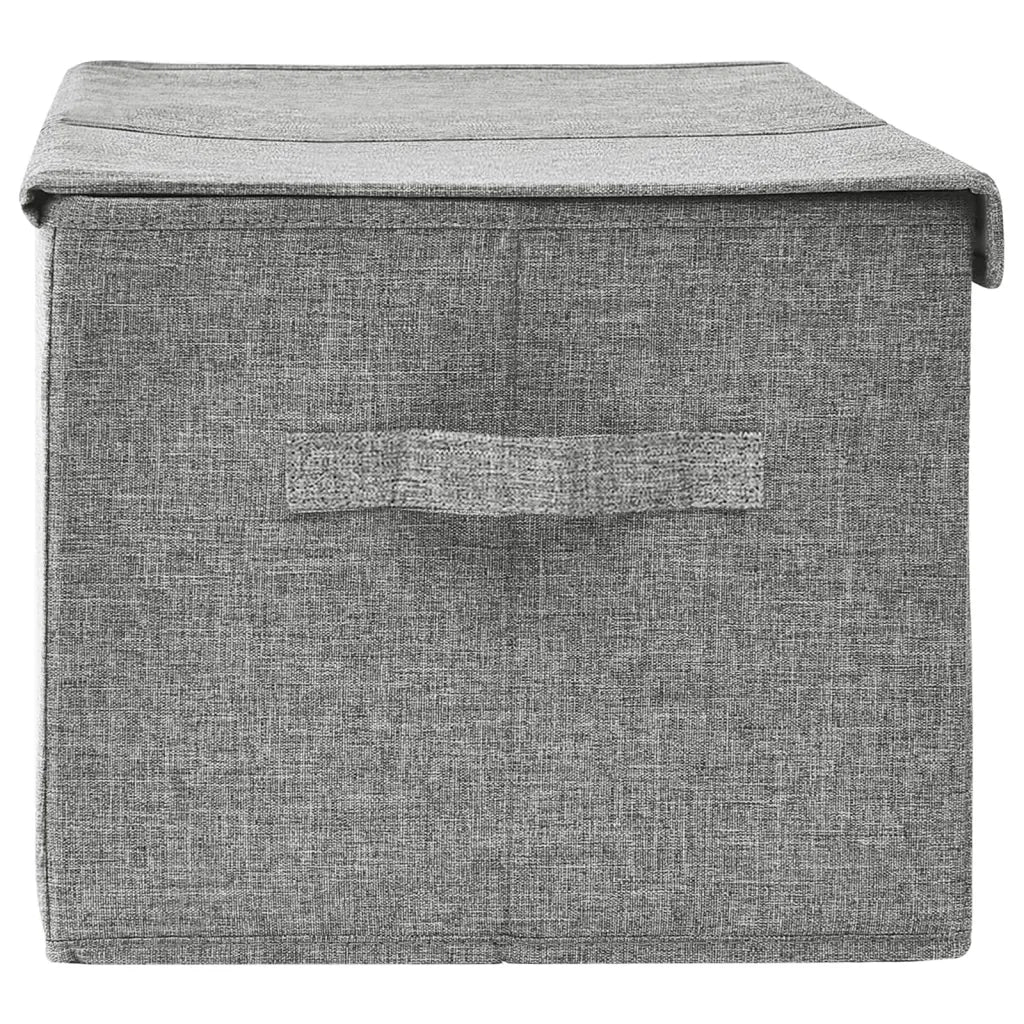 Scatola Portaoggetti in Tessuto 50x30x25 cm Grigio CFW2948316