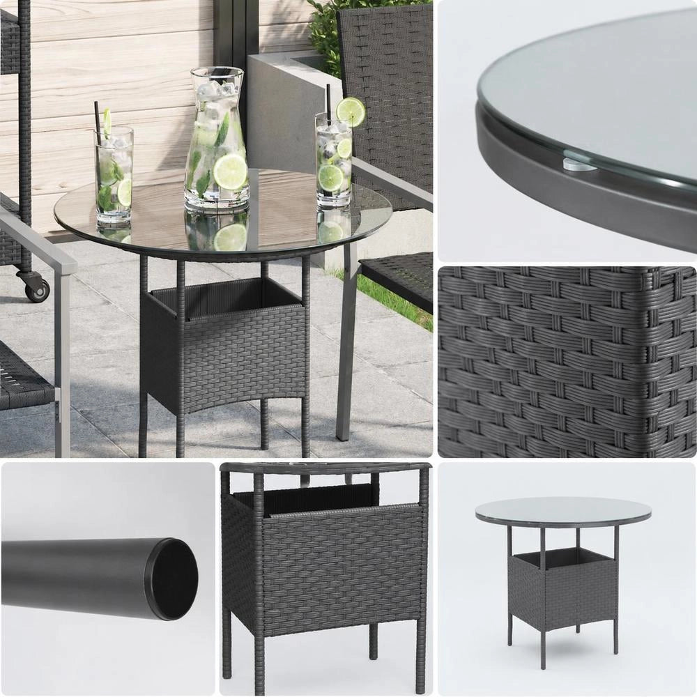 Tabletop Made Of Tempered Glass, Round, 500 Mm