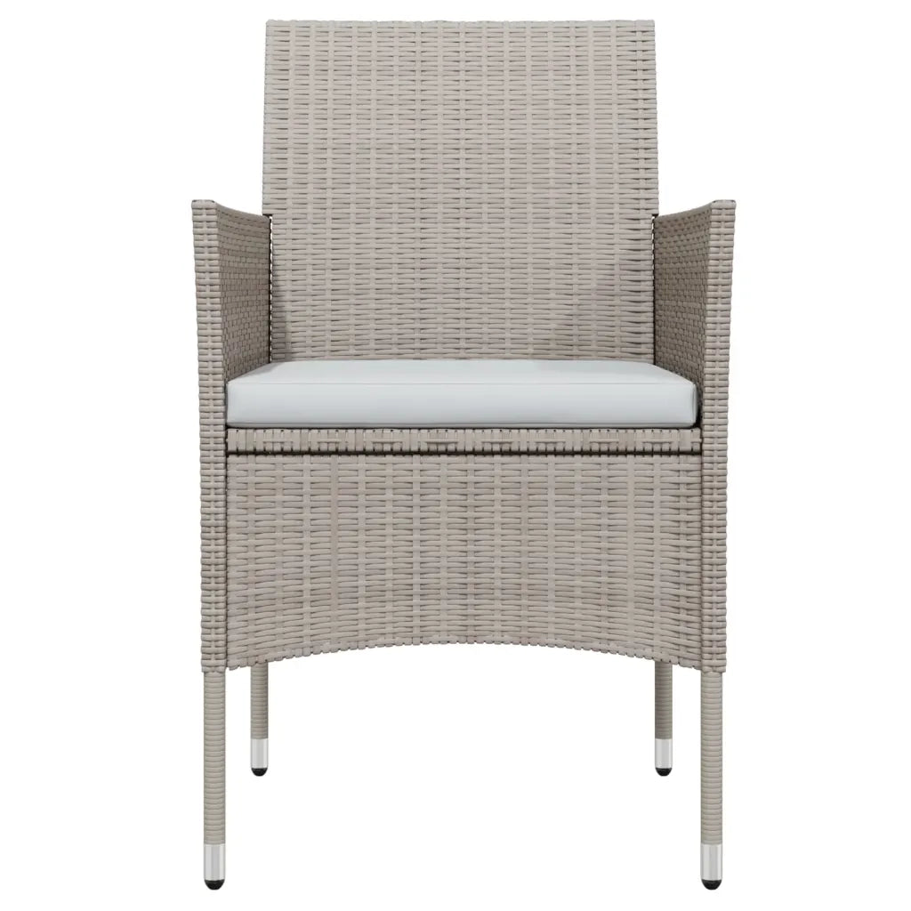 Set da Pranzo per Giardino 9 pz con Cuscini Beige e Nero cod mxl 40752