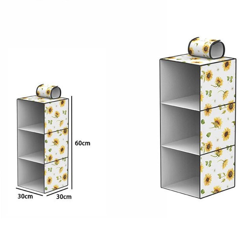 Trade Shop - Organizer Per Armadio 3 Strati Scaffale Pensile Porta Oggetti Scaffali 30x30x60 -
