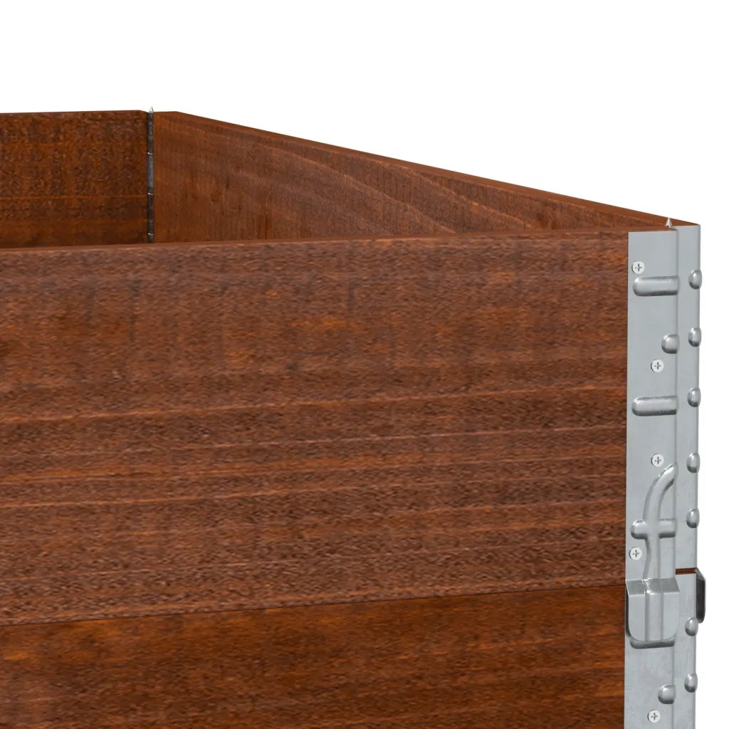 Paretali per Pallet 3pz Marroni 100x100cm Legno Massello Pino 3295377