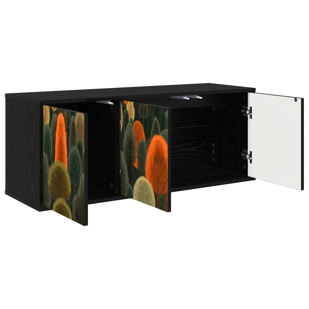 Mobile TV da Parete ZAANDAM 102 x 33 x 40 cm Rovere Nero 8007172