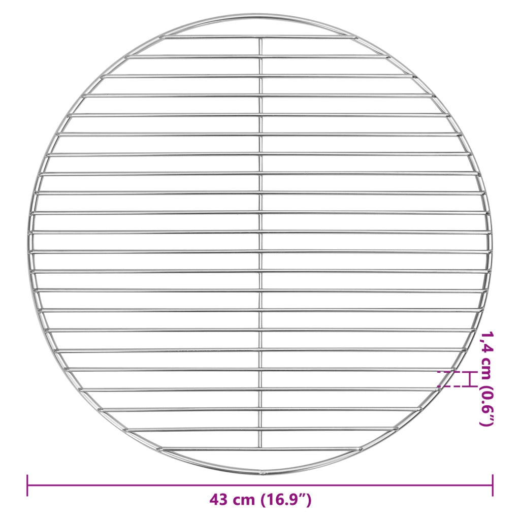 Griglia per BBQ  Argento Ã˜43 cm Acciaio Inossidabile