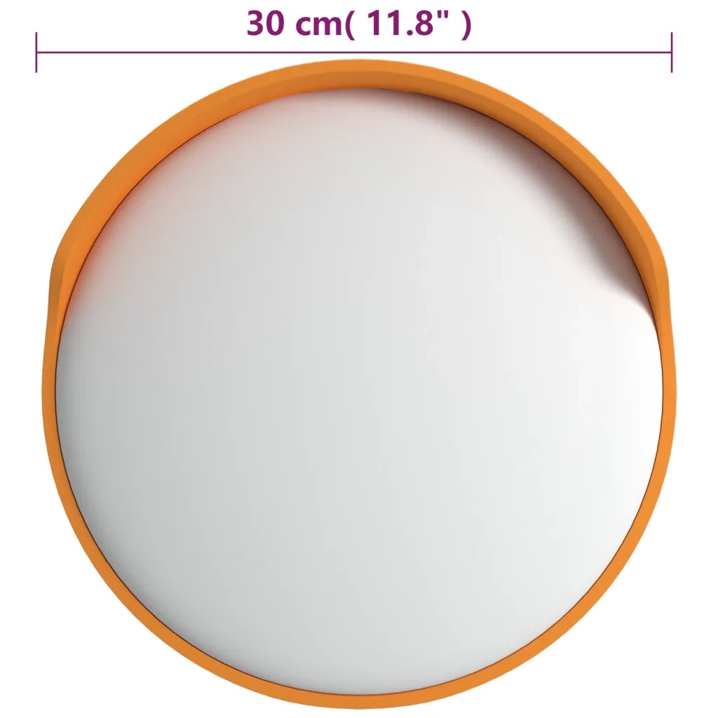 Specchio stradale convesso per esterni arancione Ø30 cm in policarbonato 153081