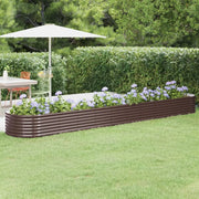 Letto Giardino Acciaio Zincato 440x80x36cm Marrone 318935