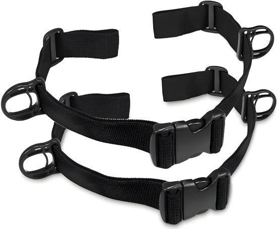 Set a doppio strappo per borsa - adattabile - antiscivolo - riutilizzabile - duraturo - nero - cintura per borsa