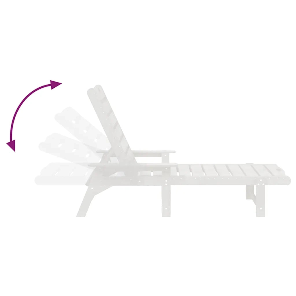 Lettino da sole 2 pcs Bianco 195,5 x 53 x 98,5 cm Polietilene 3335850