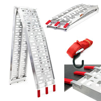 Rampa per moto in alluminio Pieghevole Portata max 340 kg Rampa di carico 220x28 cm