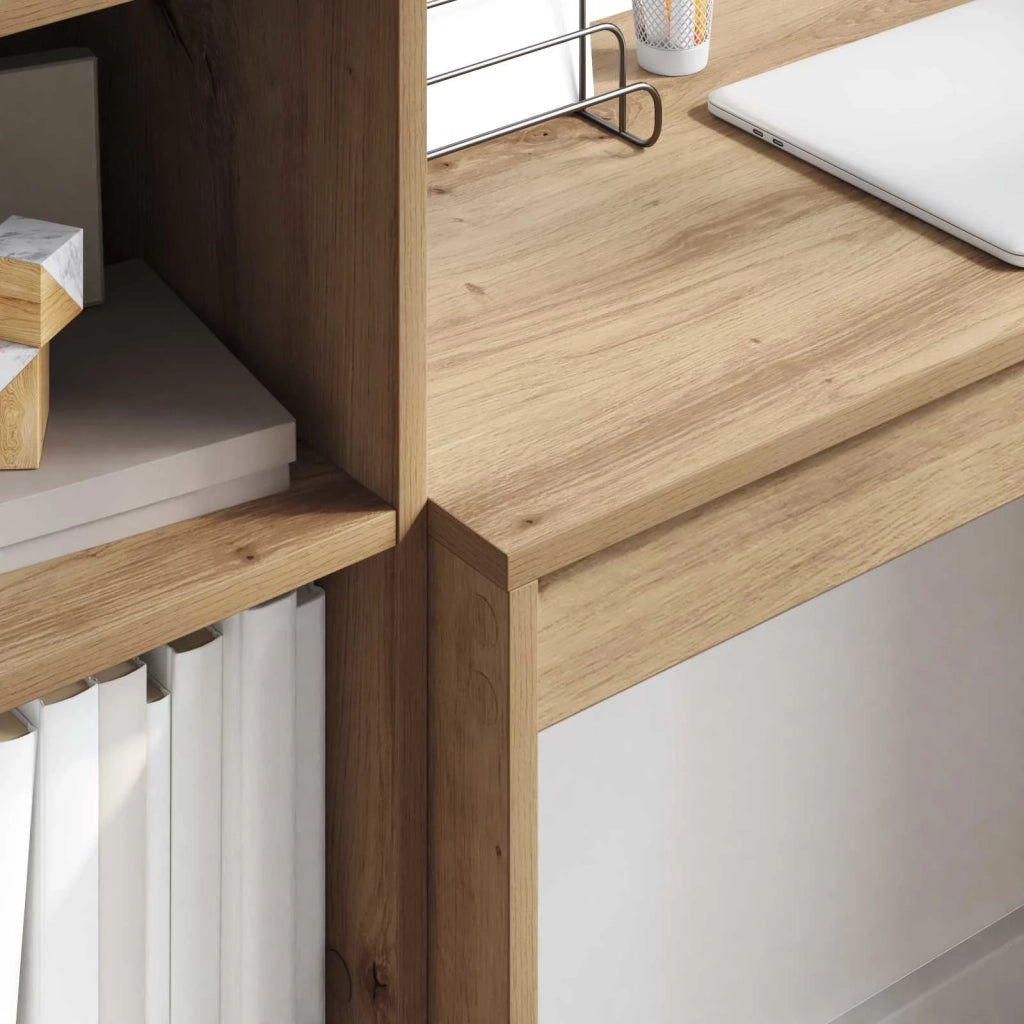 Scrivania con cassetto con lo scaffale 2 pcs Rovere artigianale 3337320