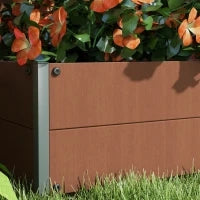 Fioriera rialzata con griglia per piante rampicanti, bacino per fiori da 64L, legno composito-plastica e alluminio