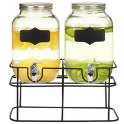Distributori di Bevande 2 pz da 4 L con Supporto Vetro  cod mxl 58929