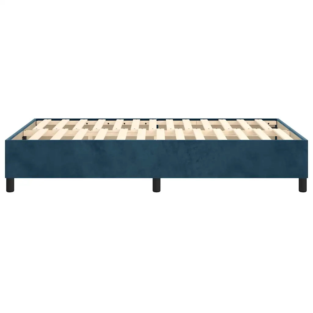 Struttura Letto a Rete a Molle Blu Scuro 120x200 cm in Velluto 3121112