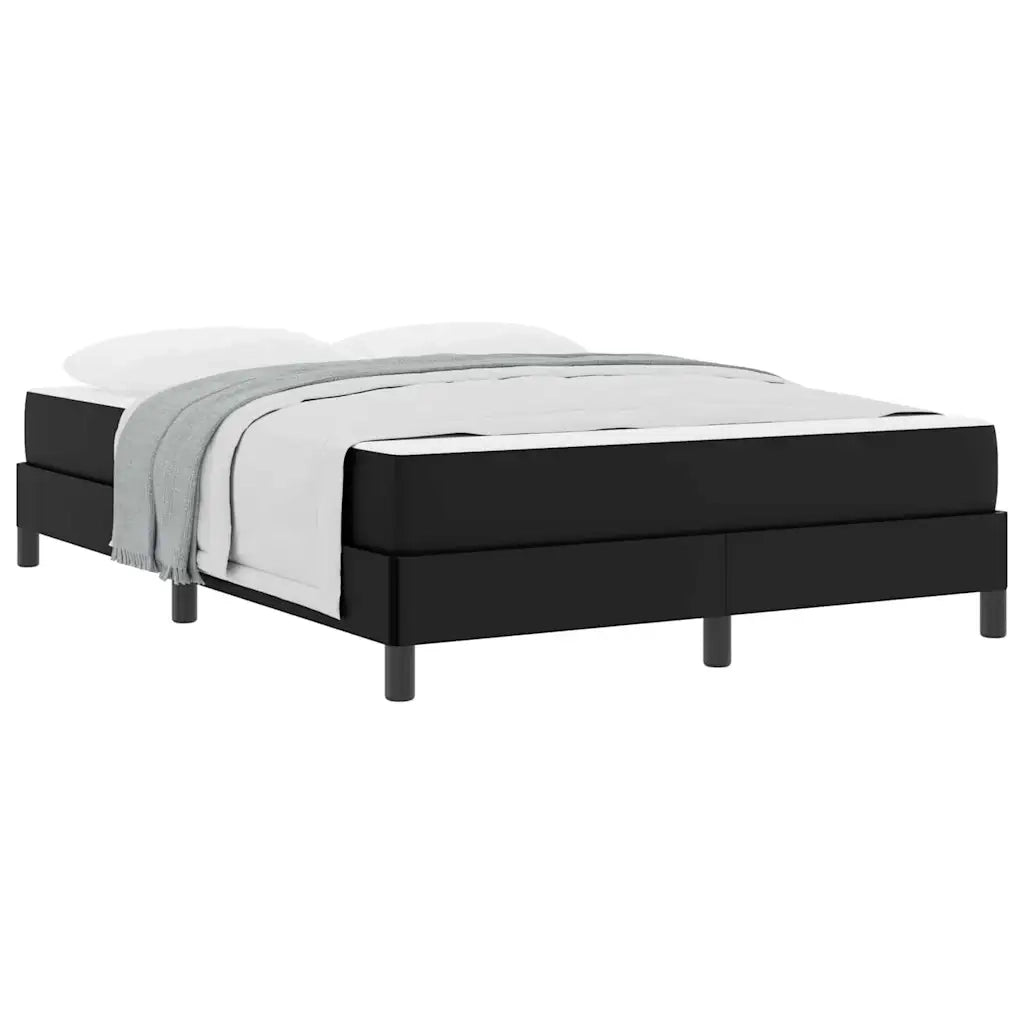 vidaXL Letto con materasso Nero 140 x 190 cm Pelle sintetica