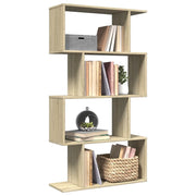 Libreria Divisorio 4 Ripiani-Scaffale per Libri-Mobile di Stoccaggio Sonoma 70x24x129 cm in Truciolato