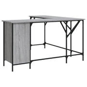 Scrivania Sonoma postazione computer mobile per computer scrivania da studio 141 x 141 x 75 cm legno ingegnerizzato grigio 02_0023961