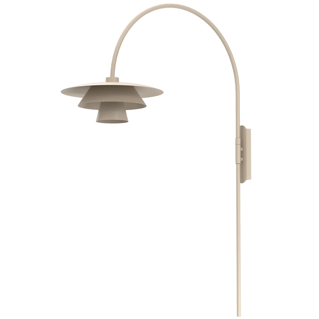 Applique da parete Plato 1 luce beige metallo Luminex