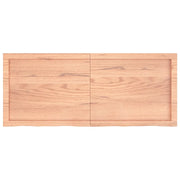 Ripiano Muro | Scaffale a Parete | Mensole Parete Marrone 120x50x(2-6) cm Massello Rovere Trattato