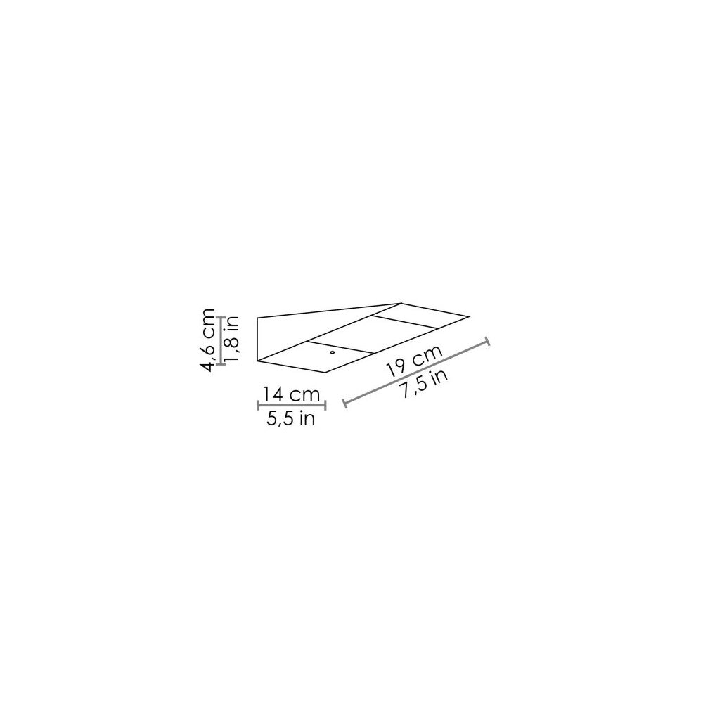 Lampada da parete Solar a led da 2,2w a batteria con fotovoltaico IP54 grigio scuro