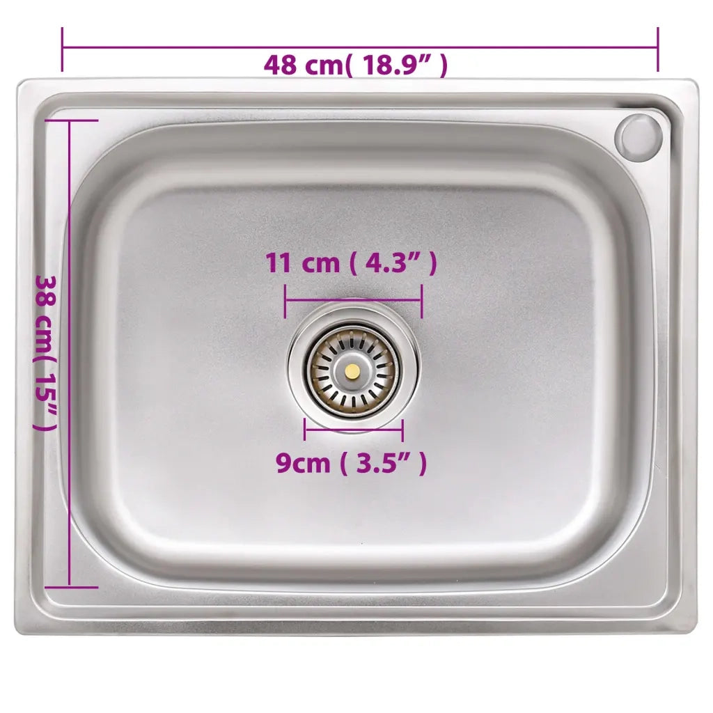Lavello da Campeggio con Vasca Singola in Acciaio Inox CFW4786685