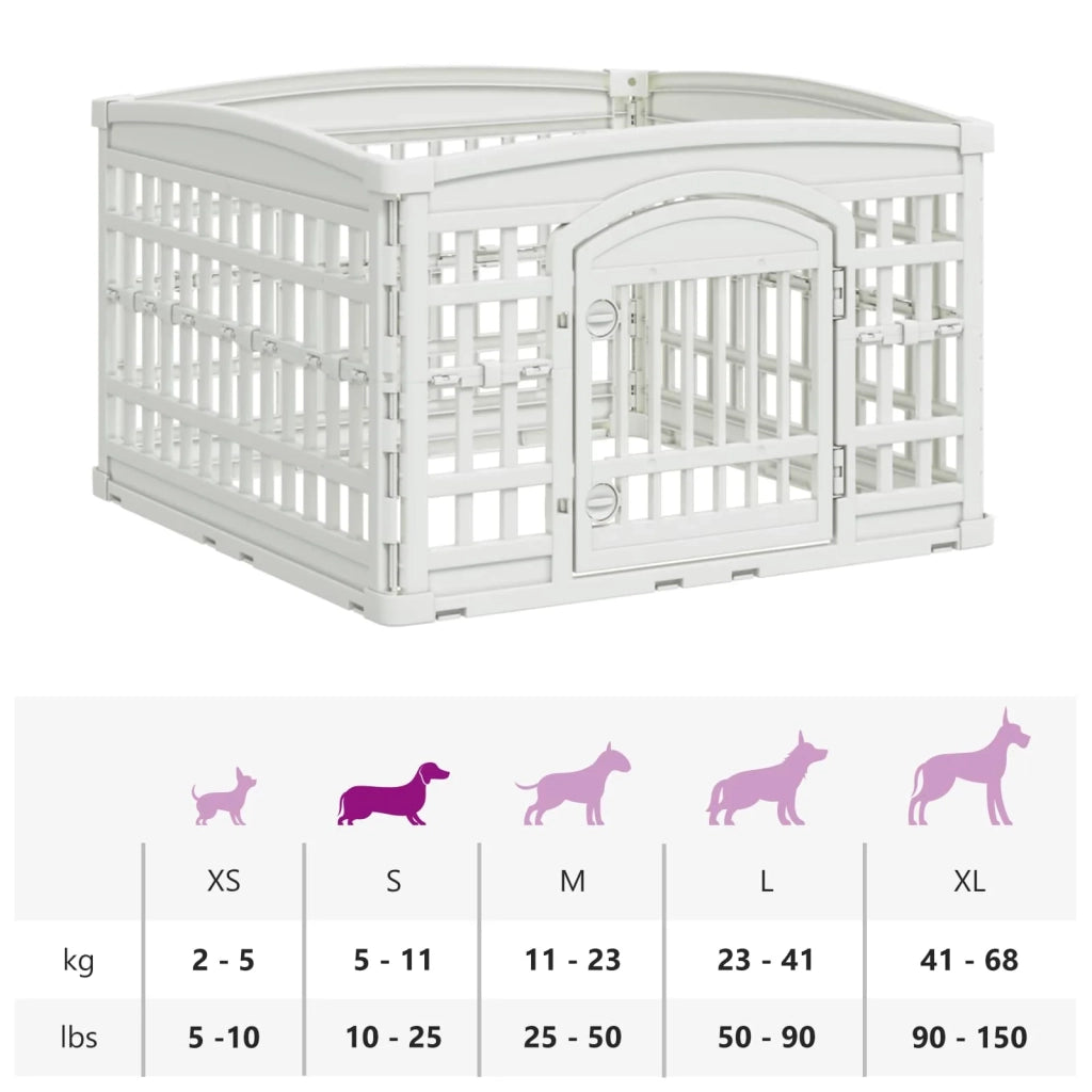 Parco giochi per cani a 4 pannelli Bianco 91 x 91 x 58 cm 42027219