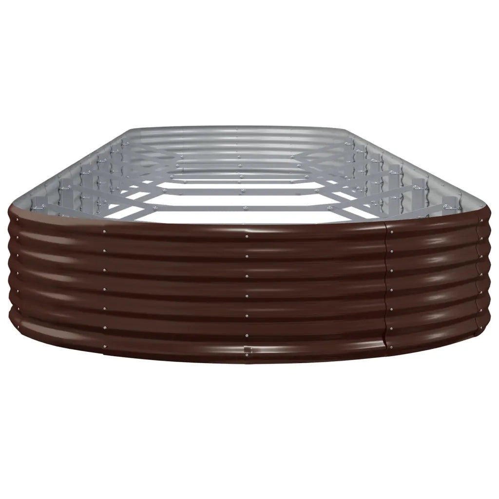 Vaso Giardino Acciaio Verniciato a Polvere 600x140x36cm Marrone cod mxl 66906