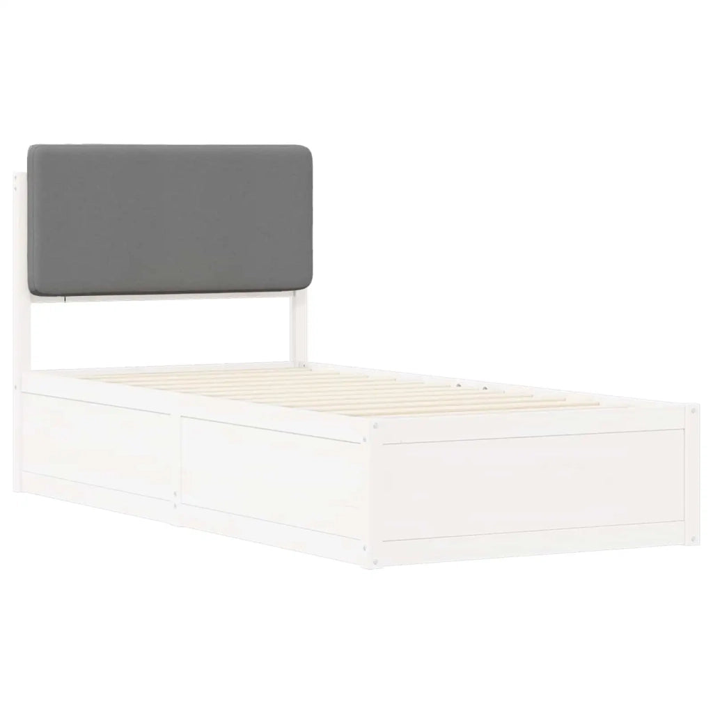 Letto con Testiera Rivestita Grigio chiaro 100 x 200 cm 877653