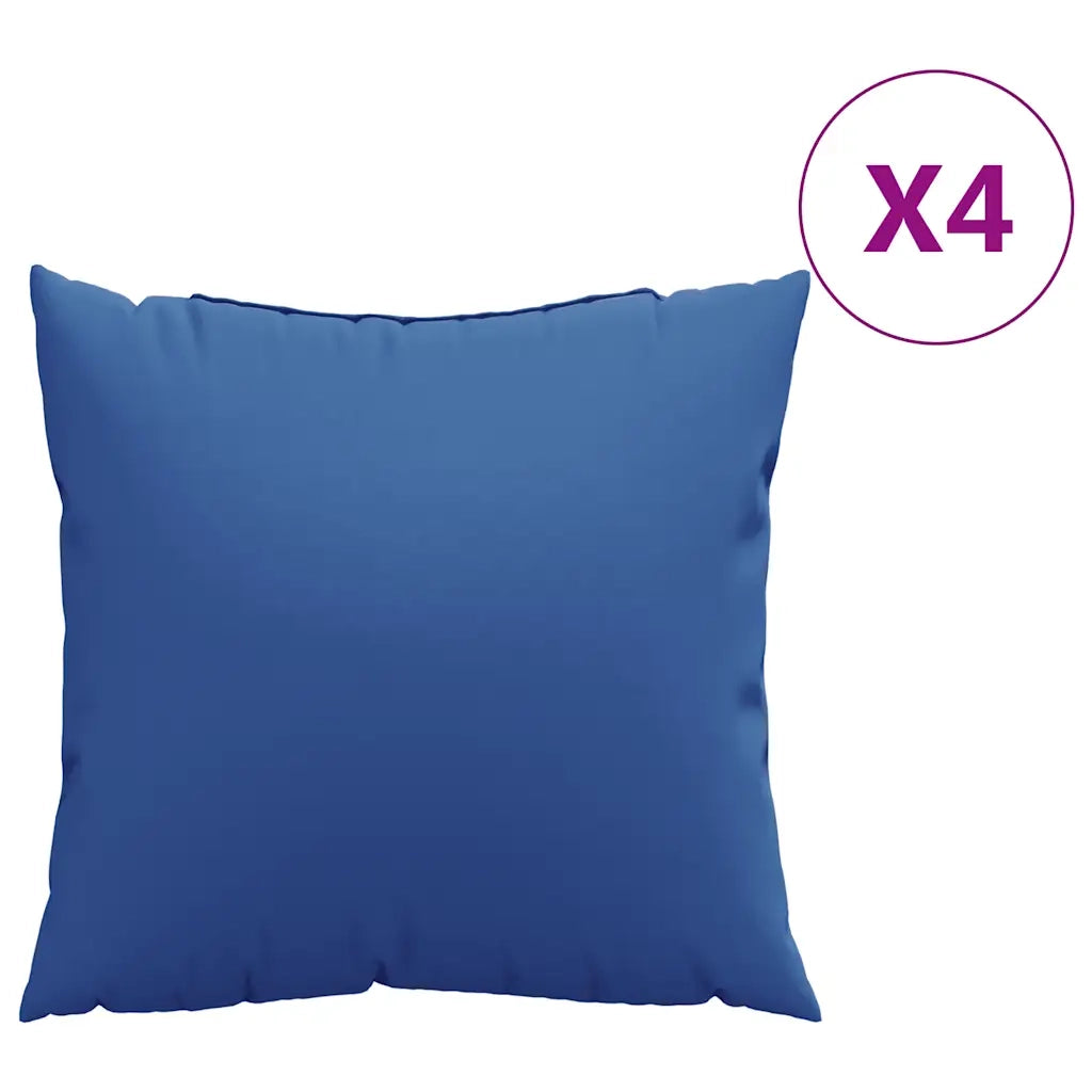 Cuscini per Divano 4 pz-Set di 4 Cuscini per Sofa Blu Reale 60x60 cm in Tessuto