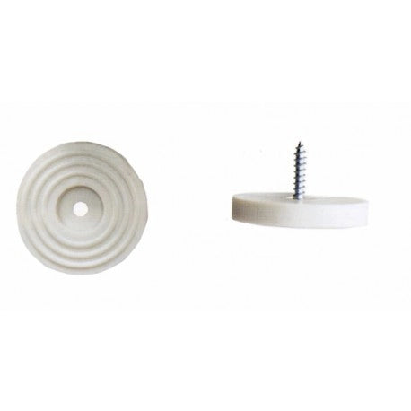 SOTTOSEDIA CON VITE Ø mm 28  - pz. 8 bianco  - Blister Koncreto