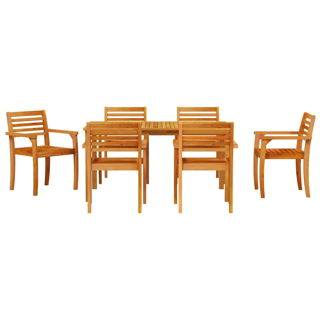 Set da Pranzo per Giardino 7 pcs Marrone