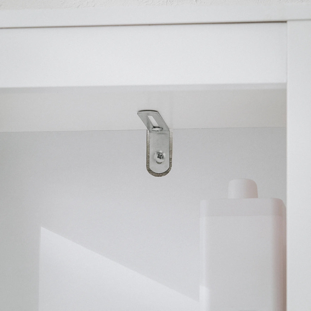 Mobile Alto Con Sacco Portabiancheria Pieghevole Mobiletto Bagno Scaffale Bianco 30x30x145cm BZR123-W SoBuy