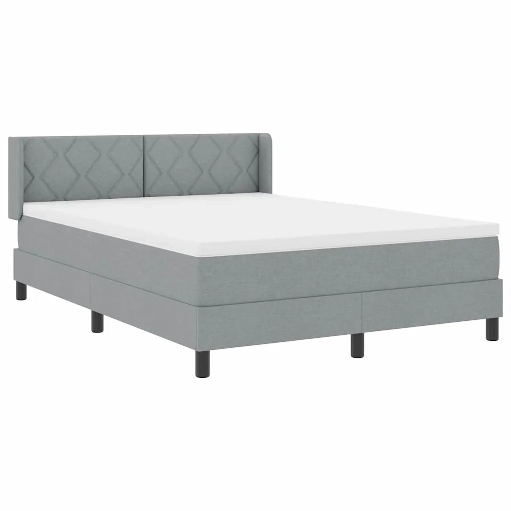 Letto box spring con materasso Grigio chiaro 140 x 190 cm 3341160