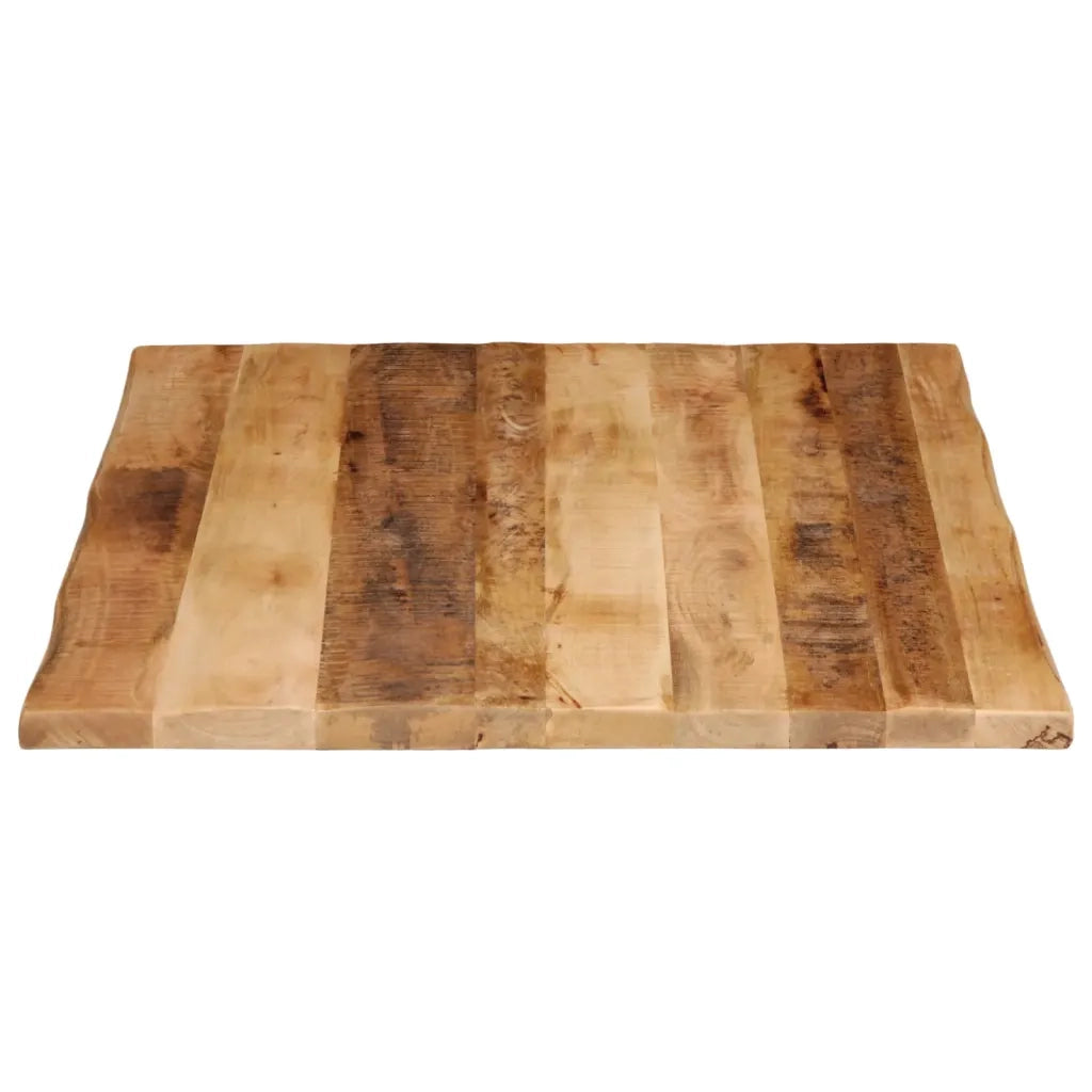 Piano Tavolo Bordi Vivi 90x80x3,8cm Legno Massello Mango Grezzo 370699