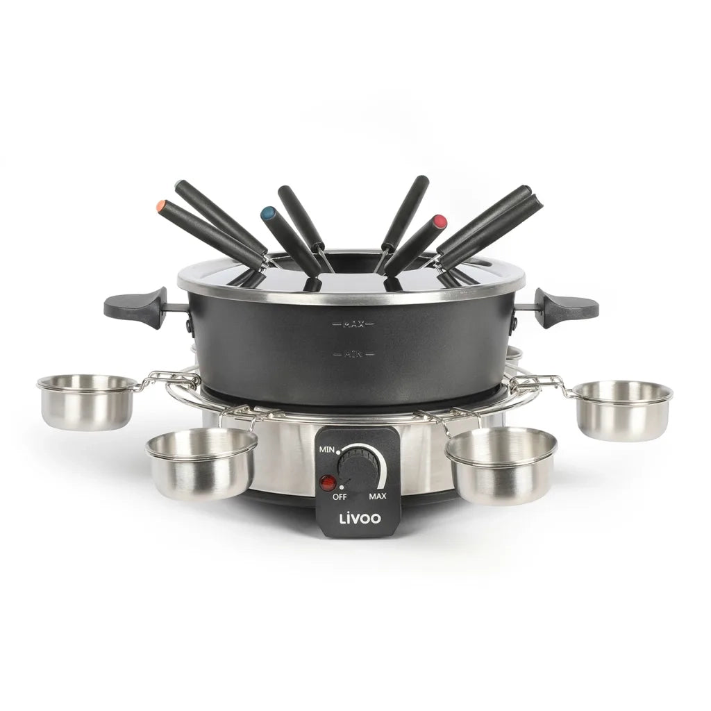 Livoo Pentola per Fonduta Elettrica 8 persone 1,8 L 1000 W Nera 443482