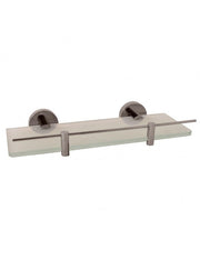 Mensola doccia a parete COLORADO con saliscendi in metallo lucido ottone grigio 30 cm