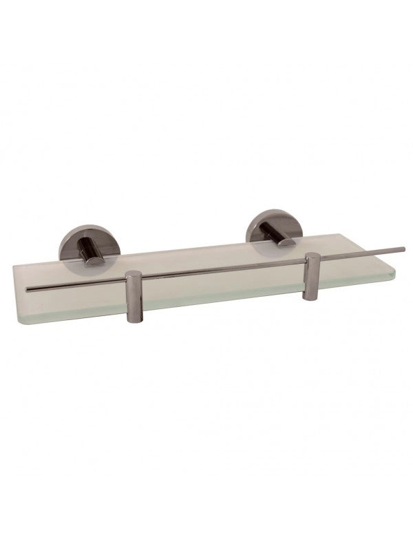 Mensola doccia a parete COLORADO con saliscendi in metallo lucido ottone grigio 30 cm
