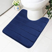 Pavimento Antiscivolo in Memory Foam con Foro 50 x 60 cm, Asciugamano per Bagno Absorbente in Posizione Verticale, Asciugamani per Bagno da Bagno Lavabili per la Cucina, Blu Marina