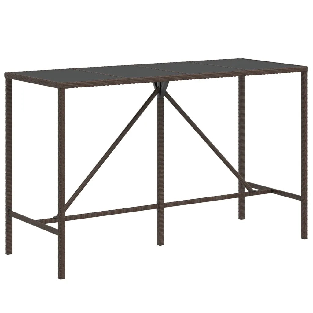 vidaXL Set Bar da Giardino 7 pz con Cuscini in Polyrattan Marrone