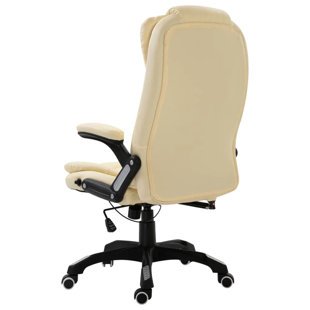 Sedia da ufficio sedia da computer sedia da studio similpelle color crema 02_0024000