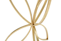 Tavolinetto Butterfly Ø35x60 cm in Ferro e Specchio Oro e Argento