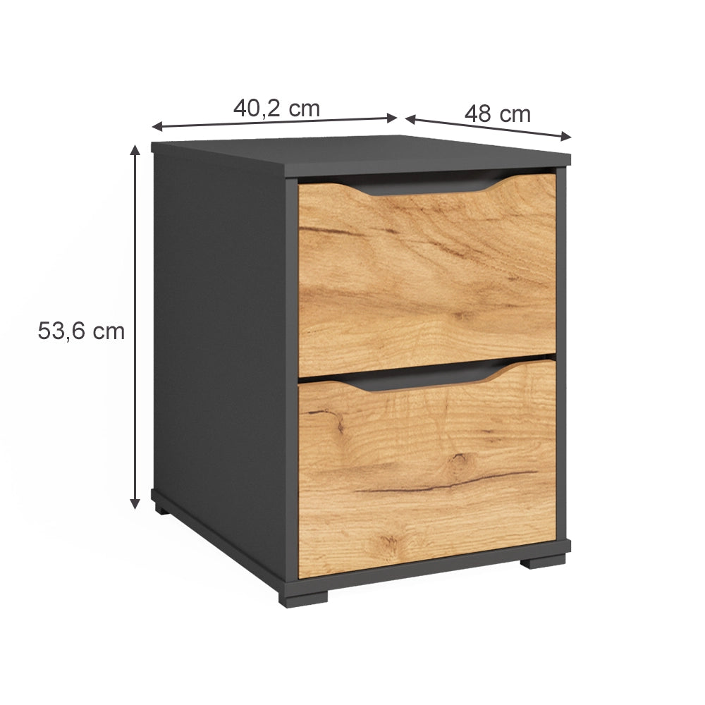 Vicco Credenza Quercia dorata 40 x 53.6 cm con cassetti