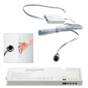Trade Shop - Kit Mini Interruttore Sensore Movimento Mano Luci Led Armadio Alimentatore 12v 100w -